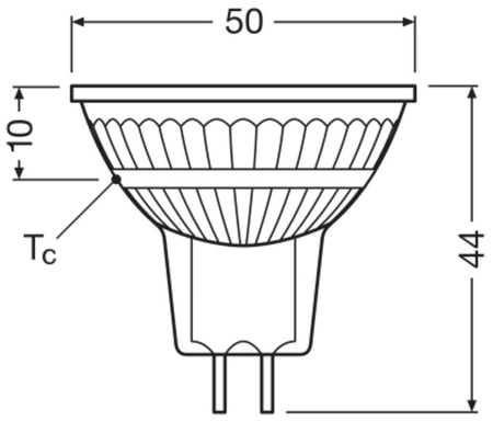 LED-Reflektorlampe GU5.3 MR16 4.3W = 35W 396lm 2700K Warm 120° 12V Ledvance