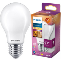 E27 A60 LED Lampen 3,4 W = 40 W, 470 lm, 2700 warmes Filament, milchig, PHILIPS, dimmbar