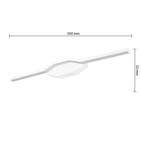 Wandleuchte LED Wandleuchte über Spiegel 10W 1100lm 4000K 110° Weiß 50cm Mila Masterled