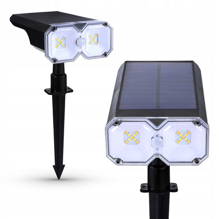LED-Gartenstrahler Solar Plug-in IP44 2700K/6500K Außen Dämmerungssensor