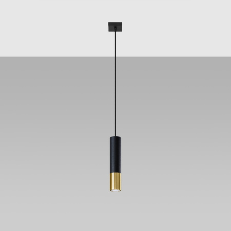 LOOPEZ 1 GU10 Hängeleuchte Elegant Schwarz und Gold SOLLUX