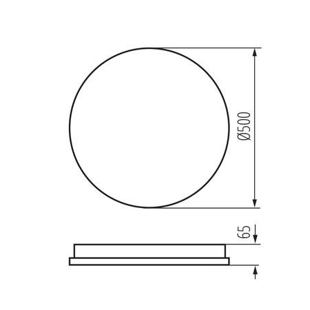 Plafond LED-Deckenpaneel-Anbauleuchte 37W 2700lm CCT Weiß Dimmbar Anto Kanlux