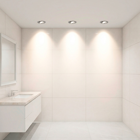 Einbaustrahler GU10, MR16 Einbauspot HALOGEN Runde beweglich Chrom Blech AURELI LUMILED