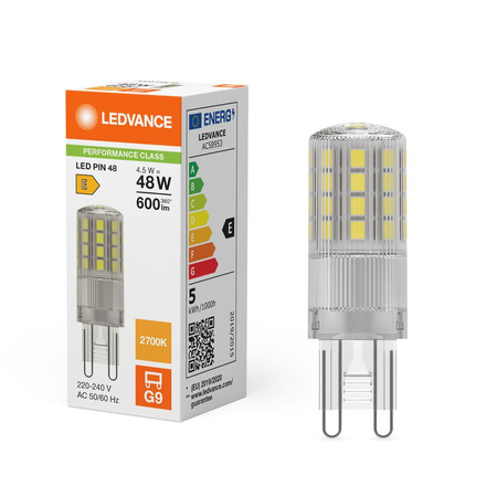 LED-Kapsel-Glühbirne G9 4.5W = 48W 600lm 2700K Warm 320° Ledvance