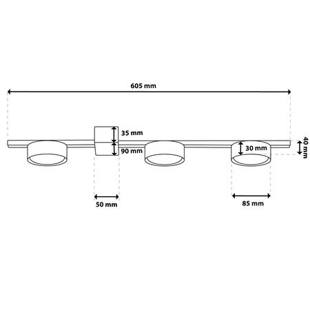 OVILO Deckenleuchte LED-Halogen-Leuchte 3x GX53 Spot Wandleuchte Reflektor LUMILED