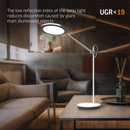 VIDEX LED-Schreibtischlampe dimmbar 20W 4100K Weiß