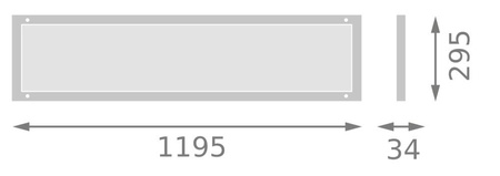 LED-Paneel Deckenleuchte 35W 3675lm 4000K Neutralweiß 120x30cm Integrierte Ledvance