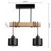Masterled Deckenleuchte 2x E27 Schwarz Braun Elza Pendelleuchte