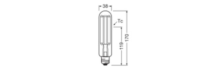 LED-Lampe E27 15W = 50W 1600lm 1800K Warm 360° Glühfaden Ledvance
