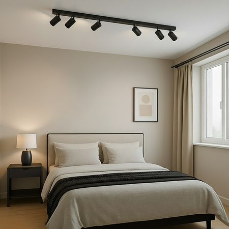 Deckenleuchte mit 6x GU10-Sockeln, Einbaustrahler HALOGEN schräg TABULA SPOT LUMILED