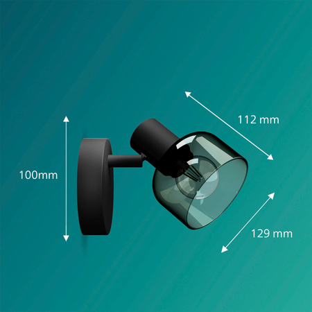 Wandleuchte E14 LED Schwarz Sleet Philips