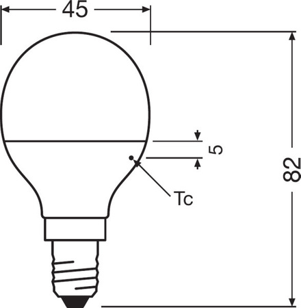 E14 P40 LED Leuchtmittel 5W = 40W 470lm 2700K Wärme 200° OSRAM Value