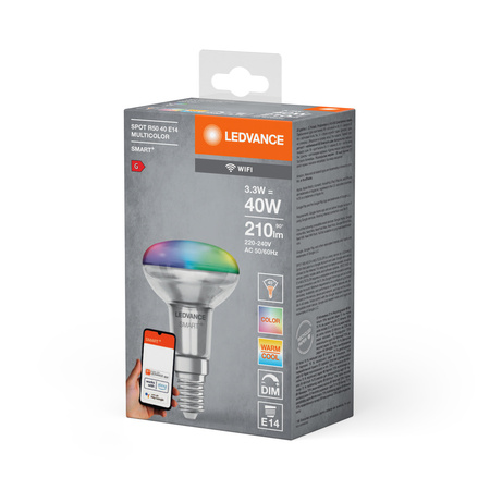LED-Lampe E14 R50 3,3W = 40W 210lm RGB CCT 45° LEDVANCE SMART+ WIFI Dimmbar