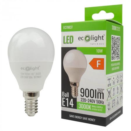 LED-Glühbirne P45 E14 10W 900lm 3000K Warm Ecolight
