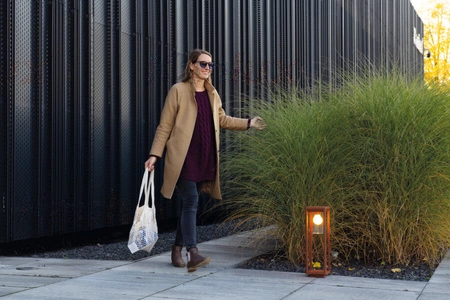 Außengartenlampe VIMO E27 IP44 Brauner Mast Kanlux