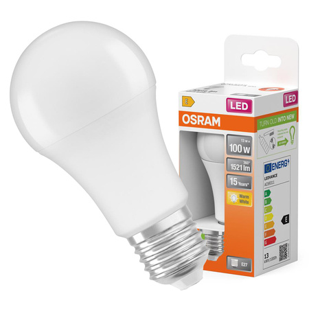 LED Leuchtmittel E27 A60 13W = 100W 1521lm 2700K Warm 200° OSRAM STAR