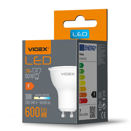 LED Lampen GU10 Reflektor 7W = 47W 600lm 3000K Warm 120° Videx