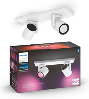Philips HUE Weiß und Farbe Ambiance Lampe Argenta 2x4.2W Bluetooth Zigbee