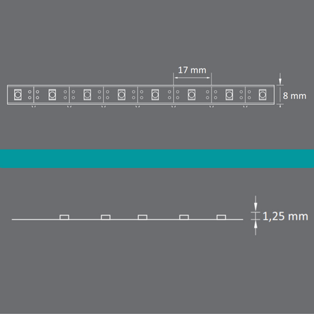 LED-Streifen mit Bewegungs- und Dämmerungssensor 3,5W 370lm 4000K Neutral 1,5V Weiß 1m Sanico Goldlux