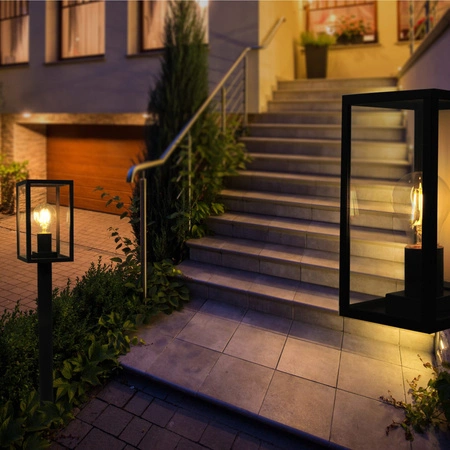 Gartenwandleuchte Oben-Unten-Fassadenleuchte Malmö E27 IP44 Graphit - GOLDLUX (Polux)