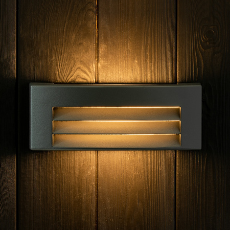 Gartenwandleuchte Elevation Außenleuchte E27 Dunkelgrau IP54