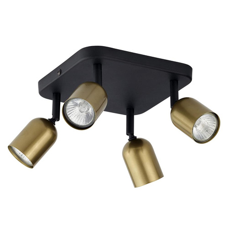 TOP BLACK/GOLD Spot Reflektor Schwarz/Gold Modern 4xGU10 3307 TK Lighting Deckenleuchte