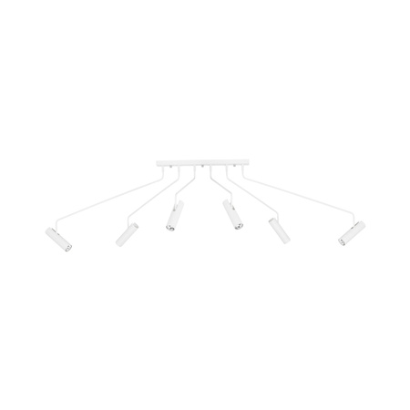 EYE SUPER 6492 Nowodvorski Deckenleuchte Weiß 5xGU10 Kronleuchter Beweglicher Rohrschirm Moderner Stahl