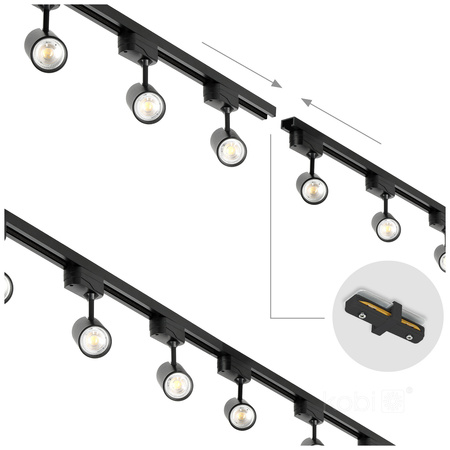 Sammelschiene Gerade 1-Kreis Schalter Intern Schwarz Kobi