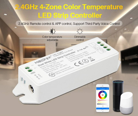 CCT 12/24V 12A Mi-Light Wi-Fi LED-Streifen-Controller – FUT035M