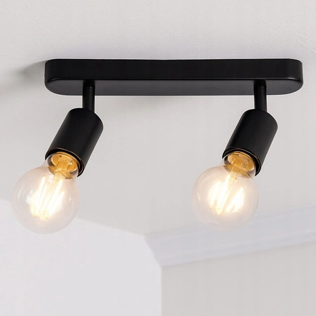 Spot Tuba Deckenleuchte Reflektor Halogenfassung 2x E27 Moving Black Eos Masterled