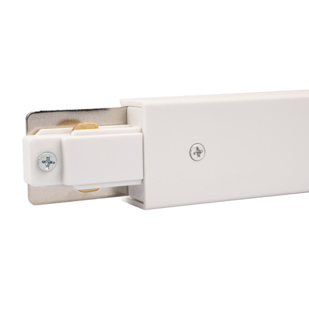 1F-SCHIENENVERBINDER GERADE MIT SPANNUNGSVERSORGUNG WEISS LEUCHTEND