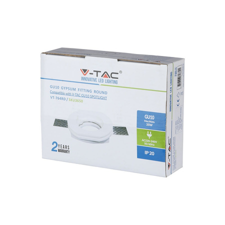 Deckenleuchte Unterputz GU10 rund weiß VT-764 V-TAC