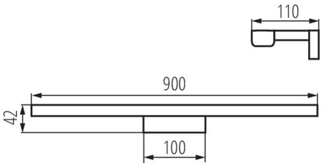 Wandleuchte Wandlampe 90cm ASTEN LED 15W 970lm 4000K Neutral IP44 Kanlux