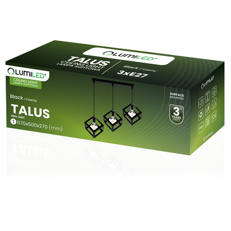 TALUS Decke Pendelleuchte Geometrischer Pendelwürfel für LED 3x E27 LUMILED