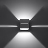 Wandleuchte LOBO G9 Cube Up-Down Modern Grau SOLLUX