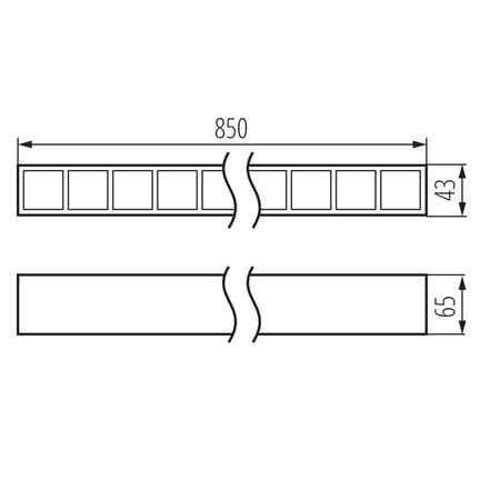 LED-Deckenpendelleuchte 23W 85cm 3150lm 4000K Neutral 60° Anbau Kanlux