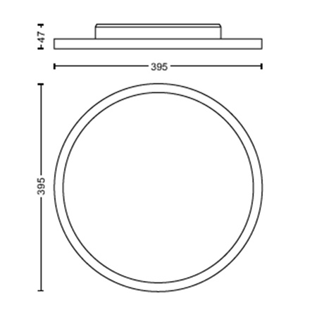 Plafond LED Deckenanbauleuchte 24.5W 2450lm IP20 Weiß Ambiente TW Weiß 39.5cm Smart SMART Zigbee Bluetooth Aurelle Philips HUE