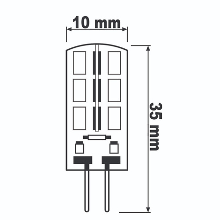 LED Kapseln G4, LED-Lampe 2W = 20W 200lm 270° 3000K warm LUMILED