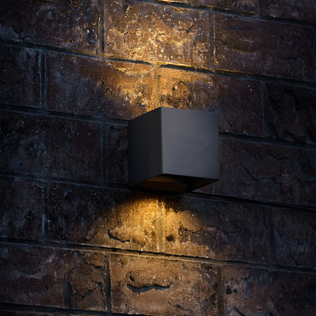 Garten-Wandleuchte Outdoor LED-Fassadenleuchte 6W 580lm 2700k Warm Black ERIC Videx