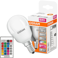 LED-Lampe E14 P45 4,5W = 25W 250lm RGBW 200° OSRAM Star + PILOT