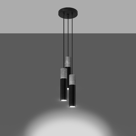 LED-Hänge-Deckenleuchte BORGIO 3P 3xGU10 Schwarz SOLLUX