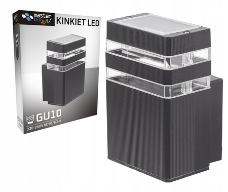 Fassade Wandleuchte INEZ Dunkelgrau GU10 ALUMINIUM IP54