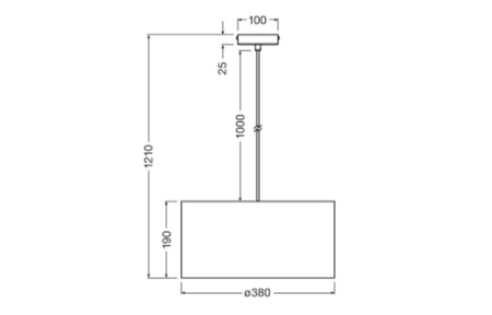 Dekorative Decke Pendelleuchte E27 Überhang Grau Dekor Ledvance