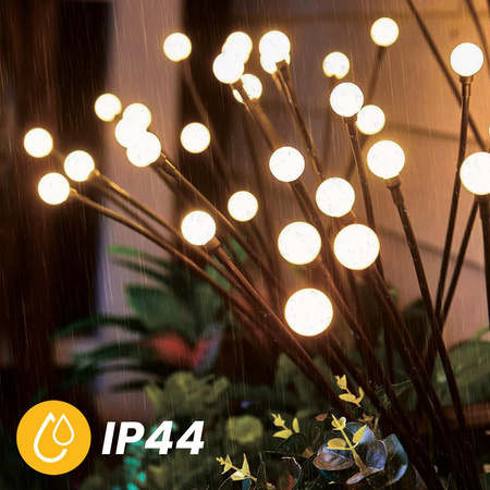 Solar-LED-Lampe, Solar Gartenleuchten Dandelion-Design-Kugelleuchte IP44 3000K 70cm TULIO LUMILED