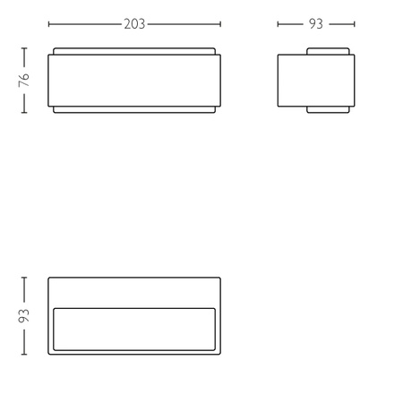 Garten LED-Wandleuchte STRATOSPHERE 3.8W 2700K Warm IP44 Up-Down Anthrazit PHILIPS