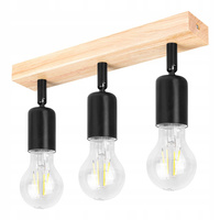 Spot Tuba Deckenleuchte Reflektor Halogen Leuchte 3x E27 Moving Schwarz Braun Eos Masterled