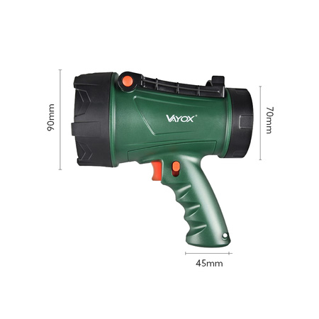 Vayox LED-Suchscheinwerfer wiederaufladbar Werkstatt-Taschenlampe USB 15W 1200lm IP68 Campinglampe VA0041