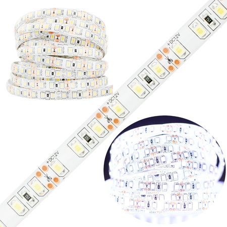 LED-Strip, LED-Streifen 12V 48W 600LED 2835 8mm 5m IP65 kalt LUMILED