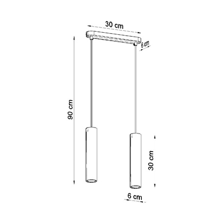 LINO LED Pendel-Deckenleuchte 2xGU10 Naturholz SOLLUX