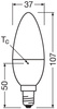 LED-Lampe B37 Kerze E14 4.9W = 40W 470lm 2700-4000K CCT 200° Relax Active und Sleep CLASSIC Osram